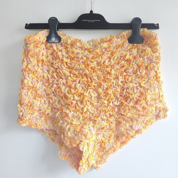 New Free People Scrunch It Up Micro Sunset Combo Festival Shorts NWOT Size Large - Picture 7 of 11